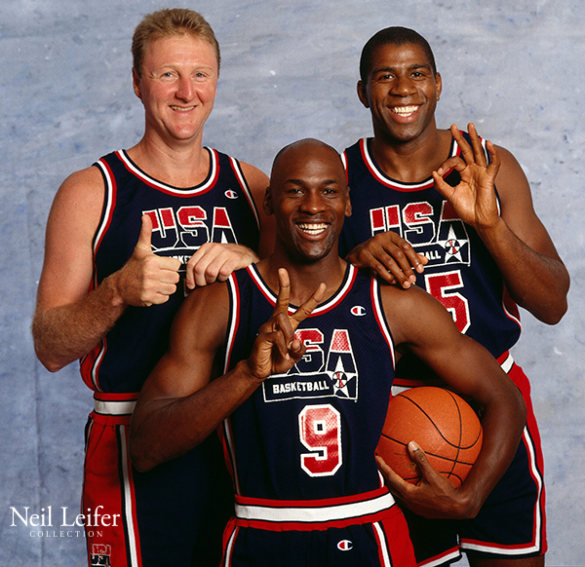 Bird, Magic & MJ, photographie de Neil Leifer