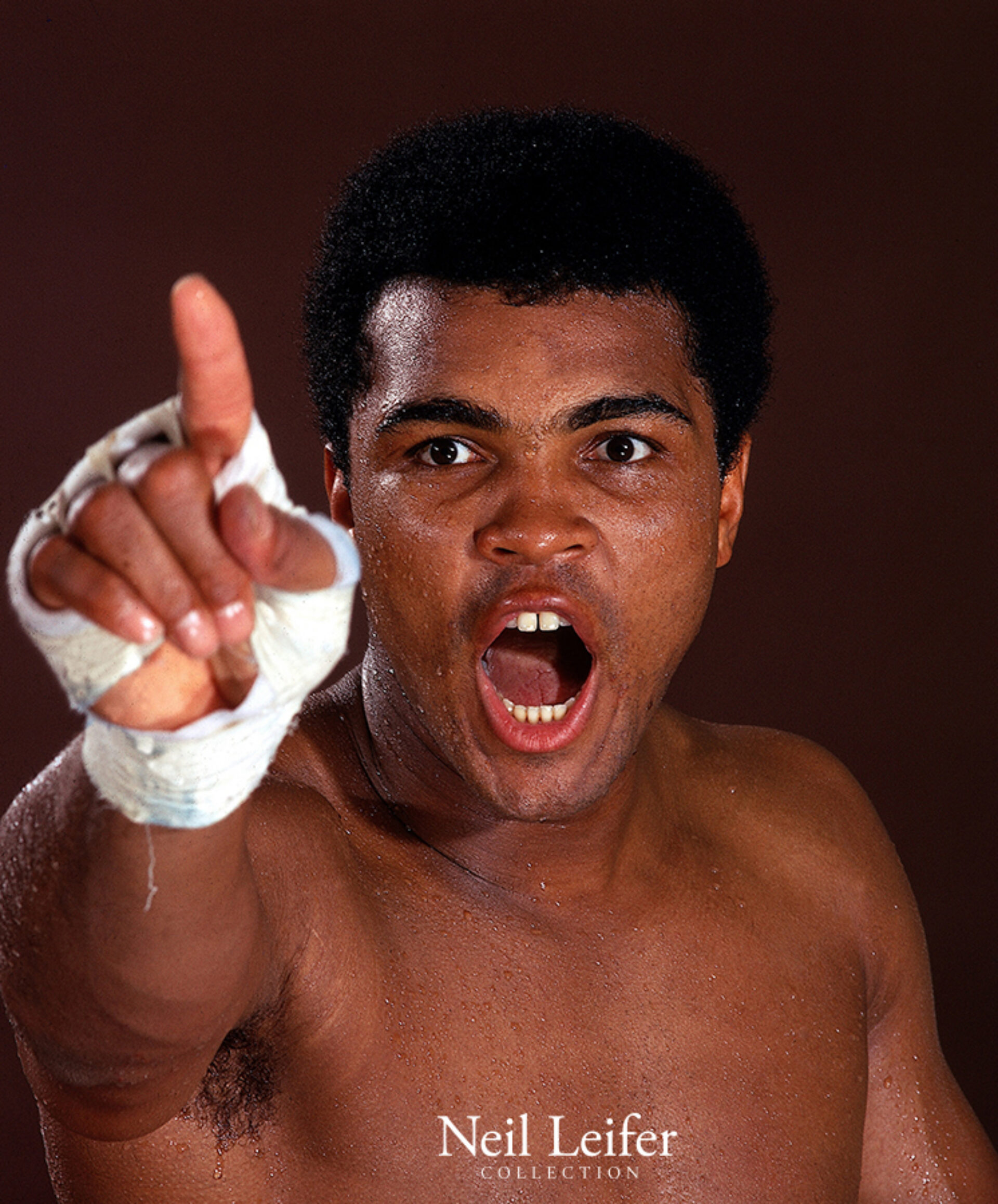 Ali pointing, photographie de Neil Leifer