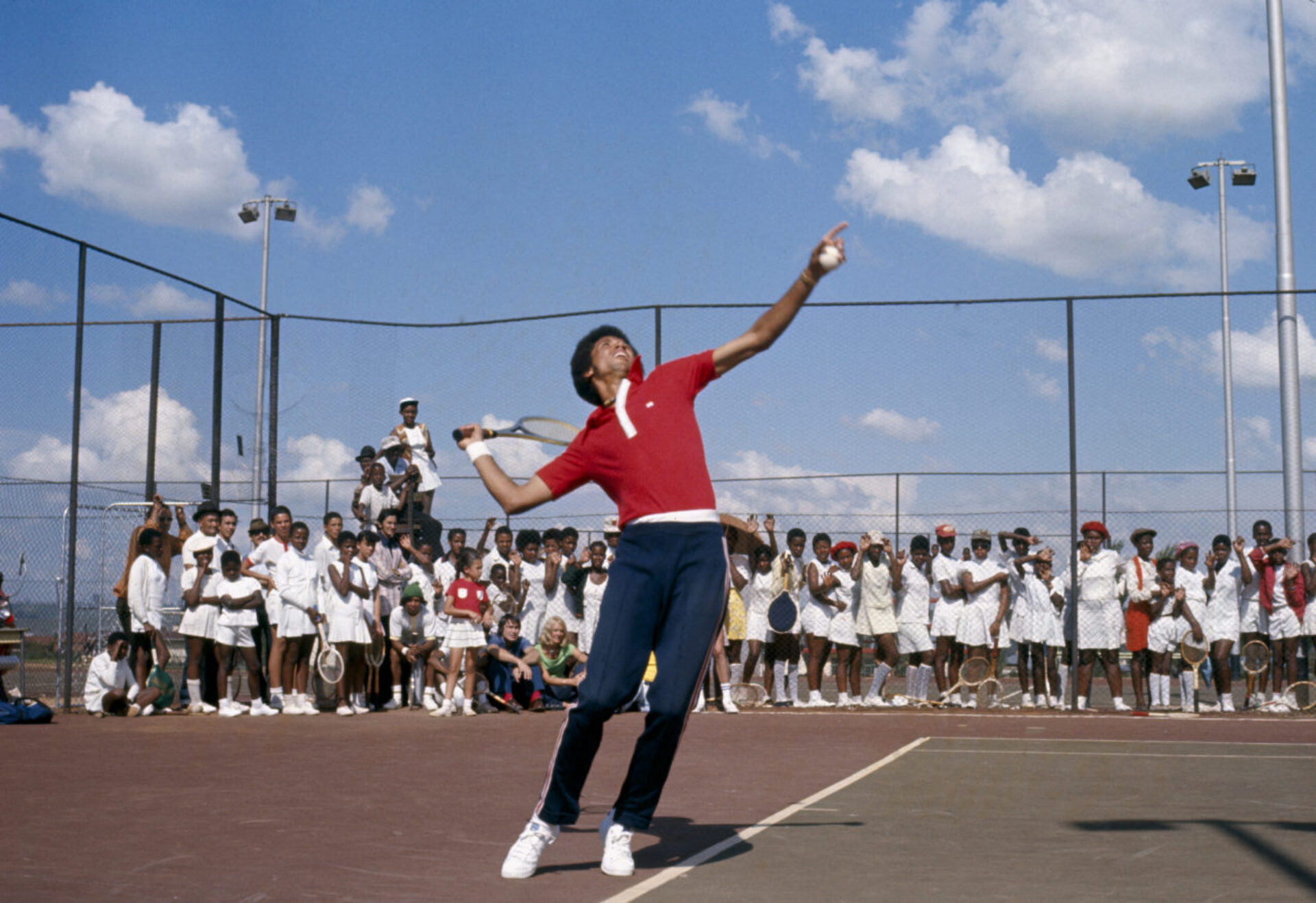 Arthur Ashe at Soweto, photographie de Gerry Cranham