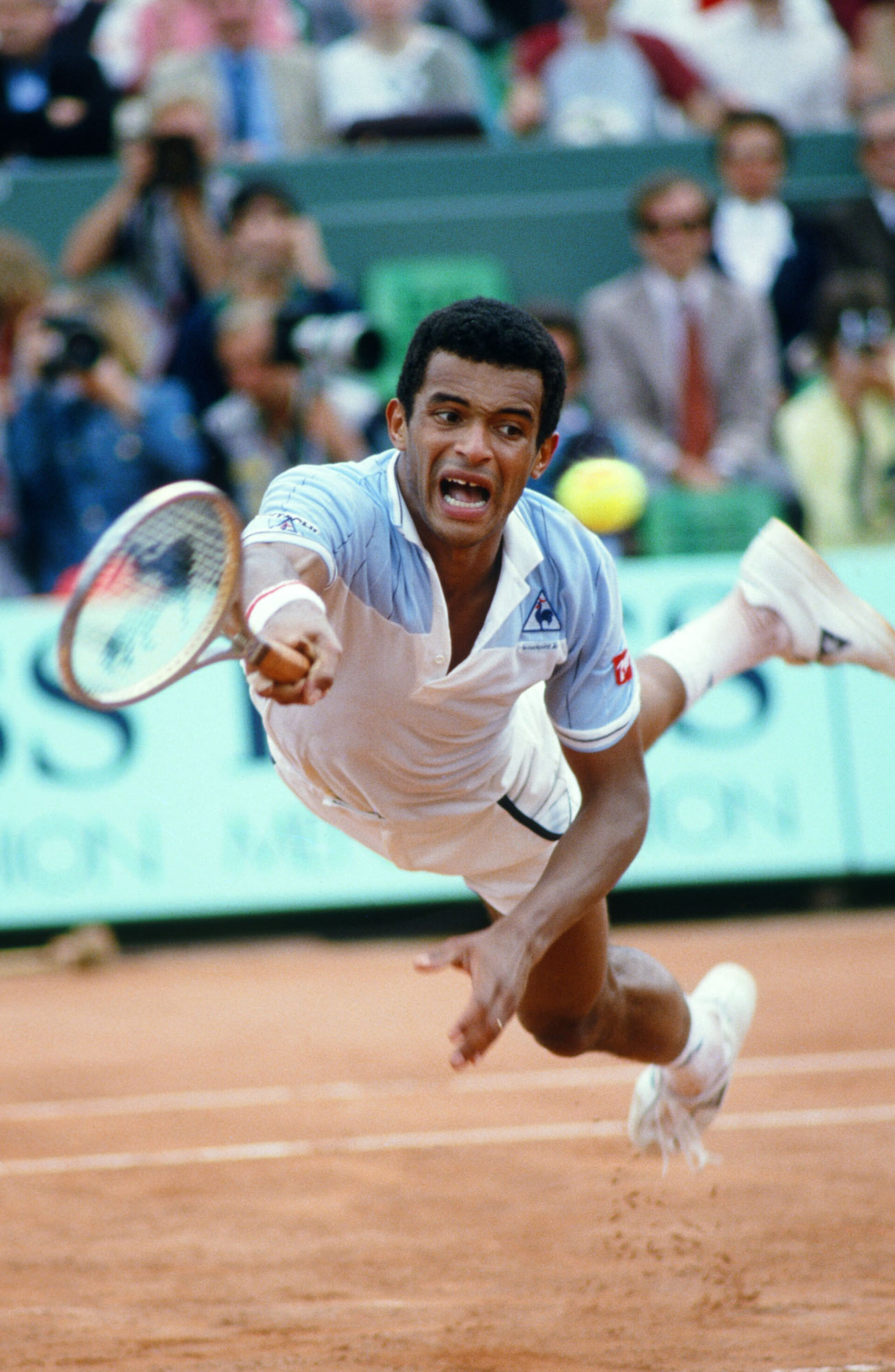 Yannick Noah, 1984, photographie de Serge Philippot