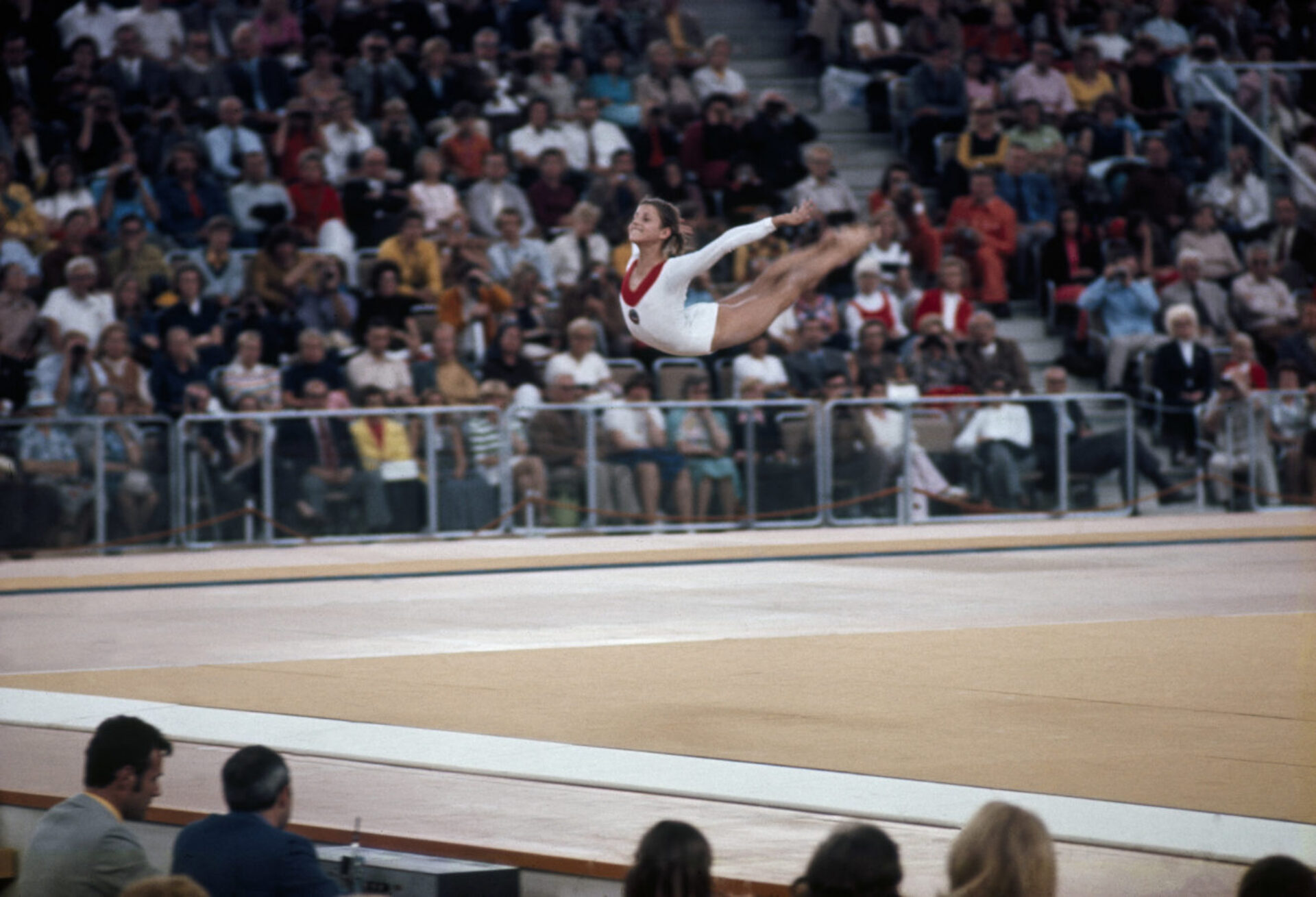 Olga Korbut (2), photographie de Gerry Cranham